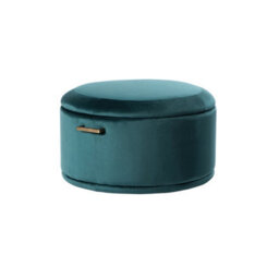 my furniture Aria Storage Ottoman - Peacock - Brass/silver - thumbnail 1
