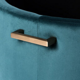 my furniture Aria Storage Ottoman - Peacock - Brass/silver - thumbnail 3