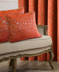 Intimates Elegant Piped Edge Polycotton Cushion, Zip Closure, Decorative Sofa And Bedroom Accessory - Terracotta