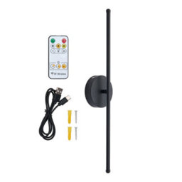 Living And Home 60 Cmh Black Rechargeable Dimmable Led Wall Light With Remote Control - thumbnail 4