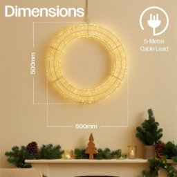 50Cm Elegant Led Christmas Wreath - thumbnail 3