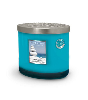 Heart and Home Heart & Home Simply Spa  Twin Wick Ellipse Soy Candle - 40 Hours Burn - image 1
