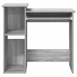 Berkfield Durable Desk With Shelves Grey Sonoma 84X40X78 Cm Engineered Wood - thumbnail 5