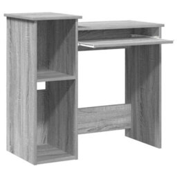Berkfield Durable Desk With Shelves Grey Sonoma 84X40X78 Cm Engineered Wood - thumbnail 4
