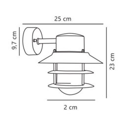 Nordlux Blok Outdoor Galvanized Steel Wall Light Coastal/marine Safe Silver,mains - thumbnail 4