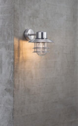 Nordlux Blok Outdoor Galvanized Steel Wall Light Coastal/marine Safe Silver,mains