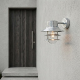 Nordlux Blok Outdoor Galvanized Steel Wall Light Coastal/marine Safe Silver,mains - thumbnail 6
