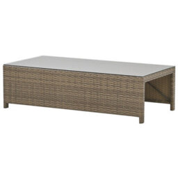 Beliani Garden Lounge Set With Table 5 Seater Belluno Pe Rattan Brown - thumbnail 9
