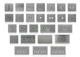 Trendiswitch Trendi Switch 2 Gang Light Grey Double Plug Socket Modern Designer Decorative Wiring Accessory - thumbnail 6