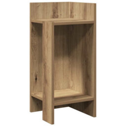 Berkfield Side Table With Shelf Artisan Oak 25.5X27X60 Cm - thumbnail 2