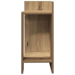 Berkfield Side Table With Shelf Artisan Oak 25.5X27X60 Cm - thumbnail 4