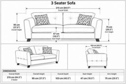 SC FURNITURE LIMITED Grey Fabric 3 Seater Sofa Ankora - thumbnail 2
