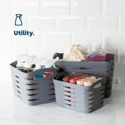 Livivo 7L Plastic Storage Baskets With Handles - thumbnail 7
