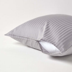 Homescapes Grey Continental Pillowcase Egyptian Cotton 330 Tc, 60 X 60 Cm - thumbnail 3