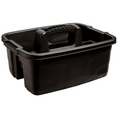 HEATON WHOLESALE 1 X Black Plastic Handy Kitchen Carry Tool Caddy Organiser For Kitchens & Utility - image 1