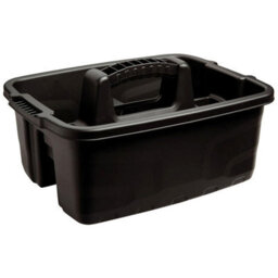 HEATON WHOLESALE 1 X Black Plastic Handy Kitchen Carry Tool Caddy Organiser For Kitchens & Utility - thumbnail 1