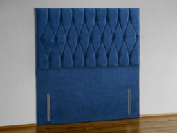 Matera Floor Standing  Upholstered Headboard 6Ft Super King - Plush Marine - thumbnail 1