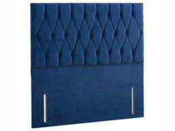 Matera Floor Standing  Upholstered Headboard 6Ft Super King - Plush Marine - thumbnail 3