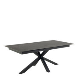 Furniture To Go Heaven Extendable Dining Table With Ceramic Black Top (L) 240Cm Seats Up To 6 - thumbnail 1