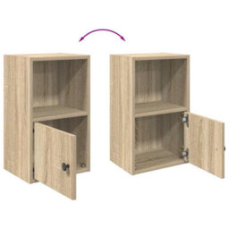 Berkfield Bookcase Sonoma Oak 31X24X52 Cm Engineered Wood - thumbnail 8