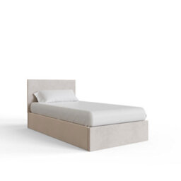 Gfw End Lift Ottoman Bed 90Cm Velvet Natural Single - thumbnail 5