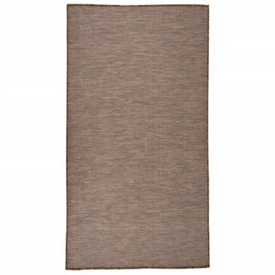 Berkfield Outdoor Flatweave Rug 80X150 Cm Brown
