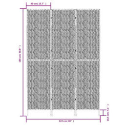 Vidaxl Room Divider 3-Panel Brown 122X180 Cm Water Hyacinth - thumbnail 3