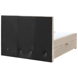 Beliani Divan Bed With Storage Fabric Major 140 X 200 Cm (Eu Double) Taupe - thumbnail 7