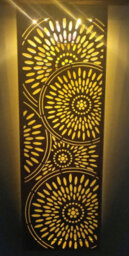 Lumineo Bronze Garden Wall Art Solar Light Panel Light Up Garden Wall Decoration 60Cm - thumbnail 6