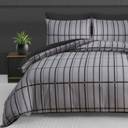 Lazzaro Luxury Soft Microfiber King Duvet Cover Set Reversible Quilt Cover With Zipper Closure - thumbnail 3
