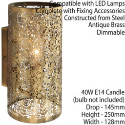 Dimming Led Wall Light Pretty Brass Birds Steel Shade Modern Metal Lamp Fitting - thumbnail 2