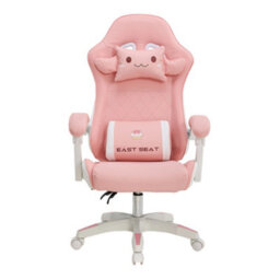 Living And Home Pink Cute High Back Ergonomic Gaming Chair Office Chair - thumbnail 2