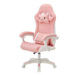Living And Home Pink Cute High Back Ergonomic Gaming Chair Office Chair