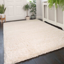 Loomed Cream Thick Soft Shaggy Runner Rug 60X240Cm - thumbnail 4