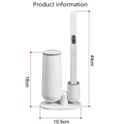 Bathroom Disposable Toilet Brush & Holder Set - Includes 24 Replacement Cleaning Heads - thumbnail 6