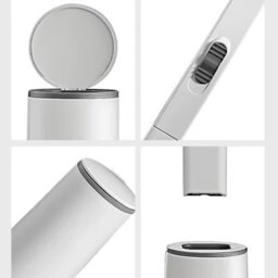 Bathroom Disposable Toilet Brush & Holder Set - Includes 24 Replacement Cleaning Heads - thumbnail 4