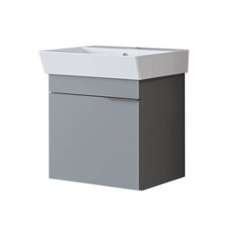 Roomart Likya Vanity Unit With Ceramic Washbasin, Ash Grey, 49 Cm - thumbnail 5