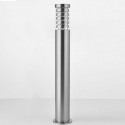 Outdoor Garden Bollard Light 80Cm Brushed Steel 9W Outside Path Lamp Post Ip44 - thumbnail 3