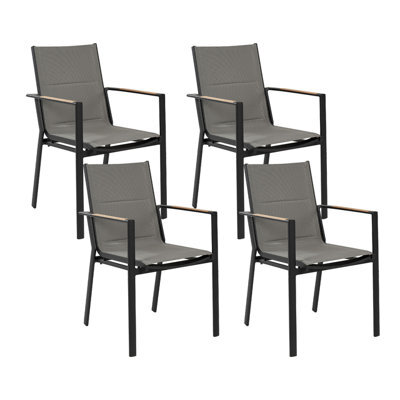 Beliani Garden Chair Busseto Metal Black - image 1