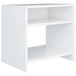 Vidaxl Bedside Cabinet White 40X30X40 Cm Engineered Wood - thumbnail 1