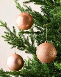 Werchristmas Set Of 9 Shatterproof Baubles, Rose Gold, 10 Cm - thumbnail 2
