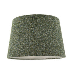 Happy Homewares Forest And Sage Green Textured Wool Fabric Lamp Shade With Cream Inner