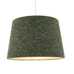 Happy Homewares Forest And Sage Green Textured Wool Fabric Lamp Shade With Cream Inner - thumbnail 2