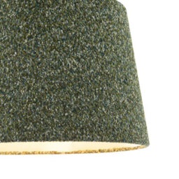 Happy Homewares Forest And Sage Green Textured Wool Fabric Lamp Shade With Cream Inner - thumbnail 4