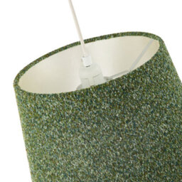 Happy Homewares Forest And Sage Green Textured Wool Fabric Lamp Shade With Cream Inner - thumbnail 5