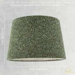 Happy Homewares Forest And Sage Green Textured Wool Fabric Lamp Shade With Cream Inner - thumbnail 6
