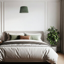 Happy Homewares Forest And Sage Green Textured Wool Fabric Lamp Shade With Cream Inner - thumbnail 7