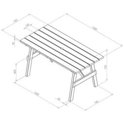 Rectangle Outdoor Garden Table Freya Table By Zest Outdoor Living - thumbnail 3
