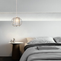 Harper Living Easy Fit  Shade, Chrome Ceiling Light Shade 27Cm - Modern Lampshade For Bedroom, Kitchen, Living Room - thumbnail 3