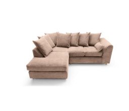 Abakus Direct Jumbo Brown Cord Left Facing Corner Sofa For Living Room With Thick Luxury Deep Filled Cushioning - thumbnail 3